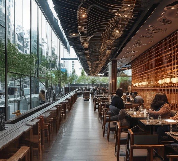 现代建筑与传统餐饮完美融合，为现代生活带来惊喜